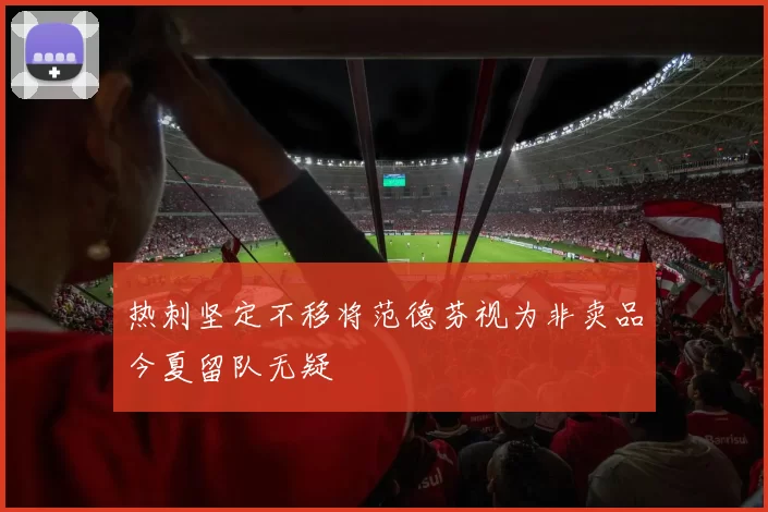 热刺坚定不移将范德芬视为非卖品今夏留队无疑